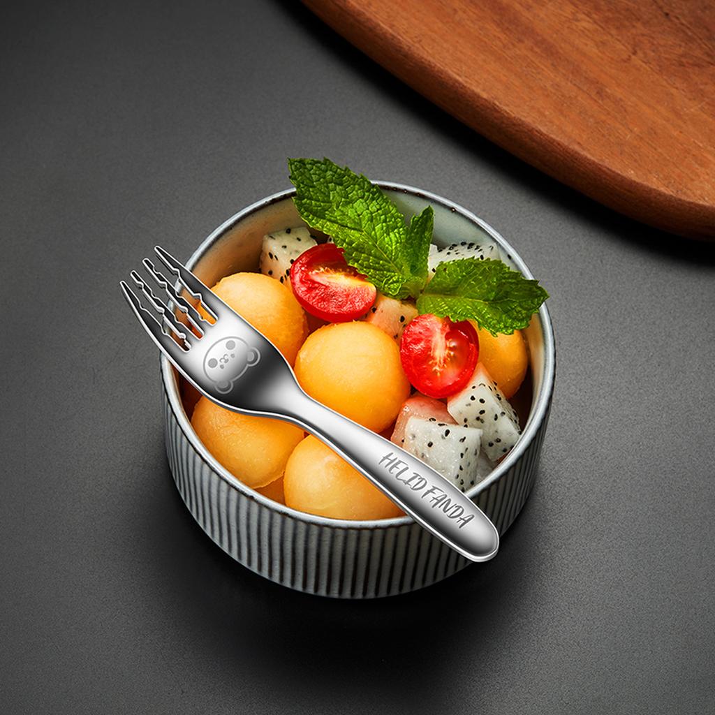 316 Stainless Steel Cutlery Set With Plastic Storage Box Portable Cute Mini Spoon Fork For Children Kitchen Tableware