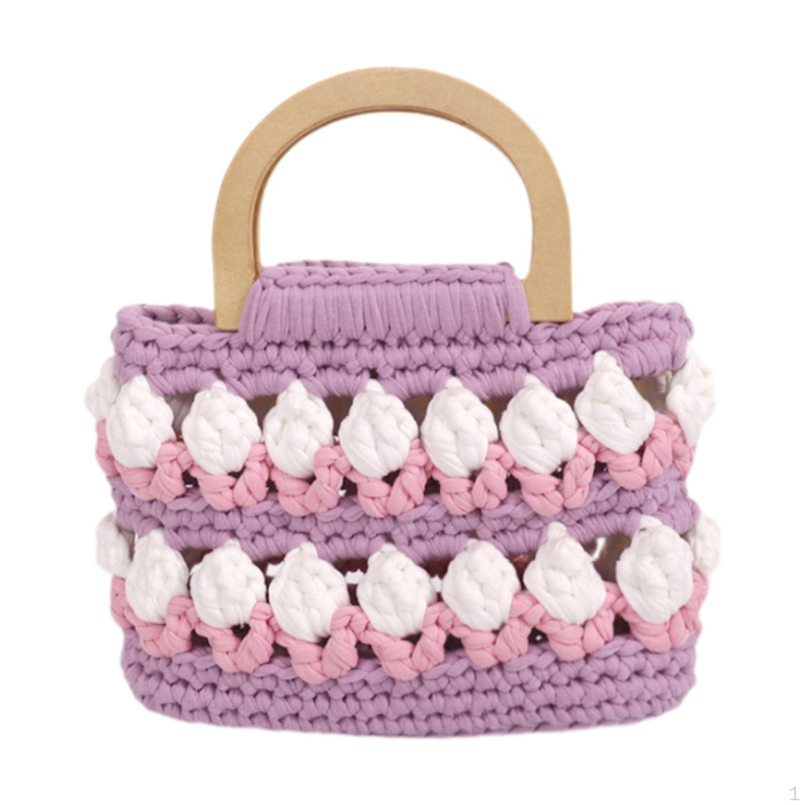 

Женская сумочка крючком сумка с ручкой ручной феи стильный большой вместительный кошелек маленький для Purple