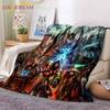 World of Warcraft Blankets Classic Game Blankets Art Printed Blankets Flannel Throw Blankets for Bed Sofa Party Kids Aldult Gift