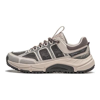 LiNing Yijie Lite Outdoor Stoßdämpfend Langlebig Low Top Wanderschuhe Damen Wanderschuhe Grau AHTU004-2