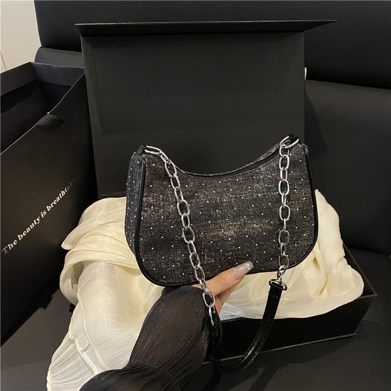 Summer new fashion underarm bag denim shoulder messenger bag casual bag women