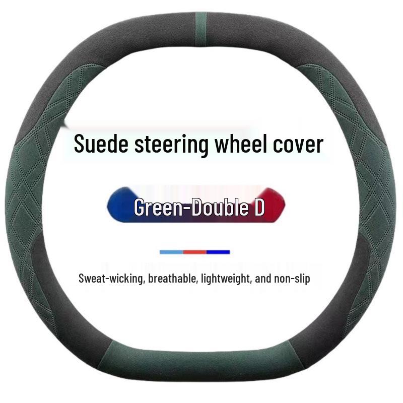 Suede Steering Wheel Cover for Lynk & Co 01, 02, 03, 05, 06, 08, 09 - All-Season Universal Fit