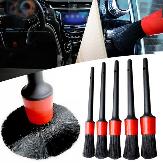 5Pcs/Set Cleaning Brushes Soft Multi-function PP Seat Detailing Cleaner for Car