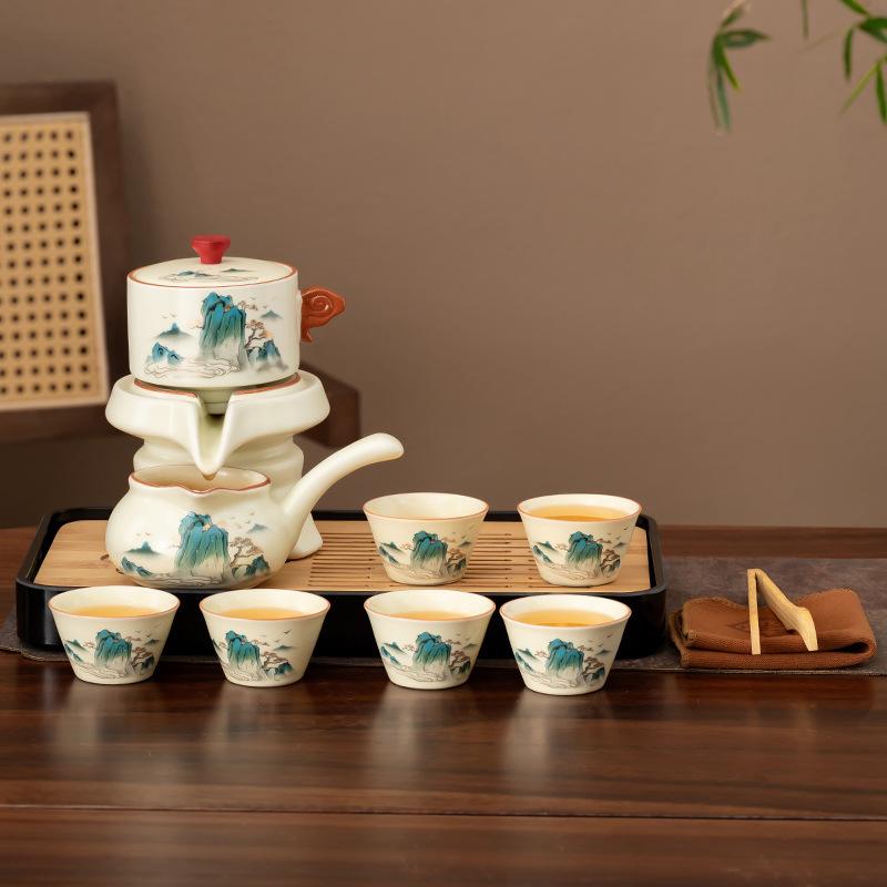Travel Kung Fu Tea Set Portable Tea Pot Tea Cup Storage Tea Tray Small Set Light Luxury Outdoor Camping Equipment
