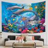 Ozean Delfin Wandteppich Wandbehang Lustiger Meeresleben Wandteppich Wandbehang Schlafzimmer Wale Delfin Wandteppich Wohnzimmer Dekor