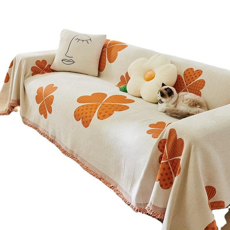 Chenille Sofa Towel Four Seasons Universal Washable and Dustproof Sofa Cover Cloth Fresh Leather Sofa Cover Full Cover Blanket