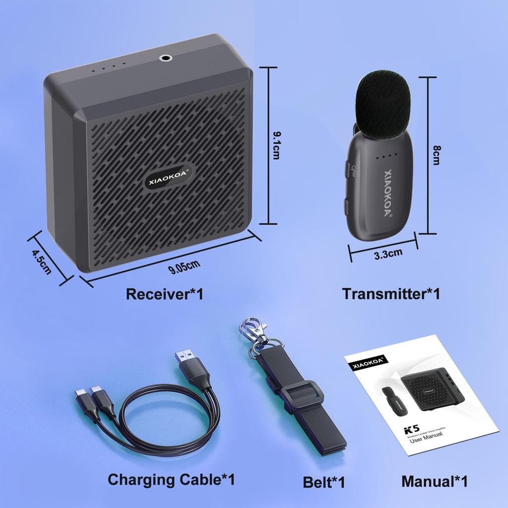 XIAOKOA Portable Wireless Bluetooth Speaker with Pin Loud 50m Compact and Compatible with Wired and Wireless Music Feedback Noise Mute Suitable for