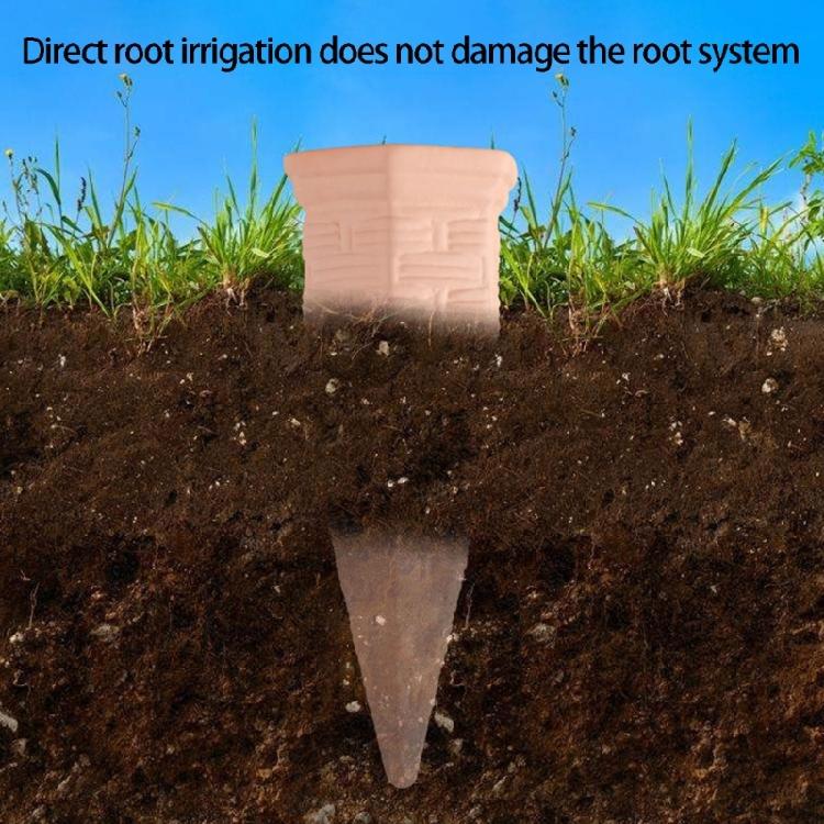 Pack Of 6 Red Clay Watering Spikes Stakes Tool Designed For Easy Plant Care And Water Conservation Home Gardening Needs