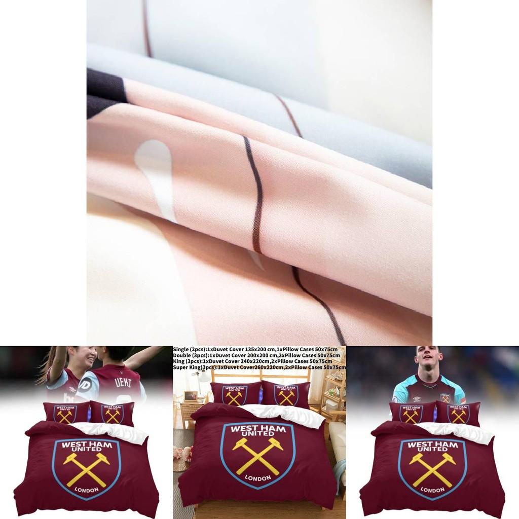 West Ham United Digital Print Bedding Set With Reactive Dyeing For Modern Bedroom Decor