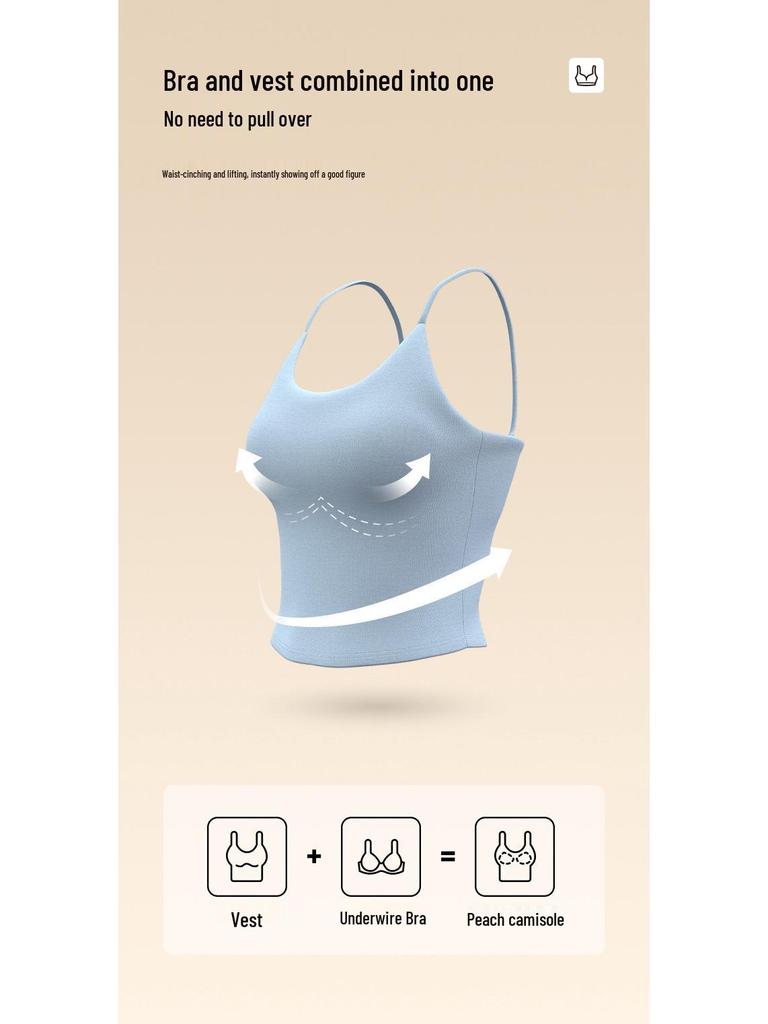 Women's High-Impact Shockproof Strappy Sports Bra - Anti-Sag, Backless Design with Chest Pads for Summer Fitness & Yoga.