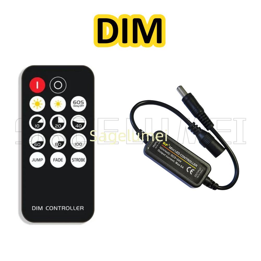 

14/17/21/28Keys Wireless Remote RF Mini LED Strip Light controller For Single Color/CCT/RGB/RGBW/RGB+CCT Led Lamp DC5-24V Dimmer