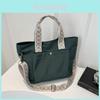 Fashionable Canvas Tote Bag Trendy Women Crossbody Bag Simple Casual Shoulder Bag