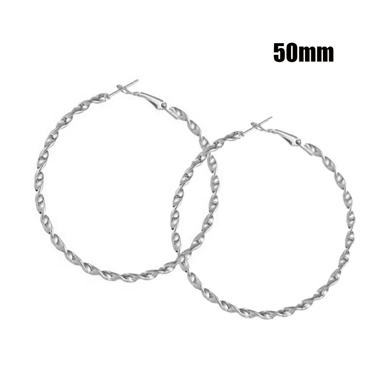 Neue Mode Silber Gold Farbe Große Creolen Creolen Böhmische Ohrringe Große Kreis Creolen Für Frauen Party Zirkon