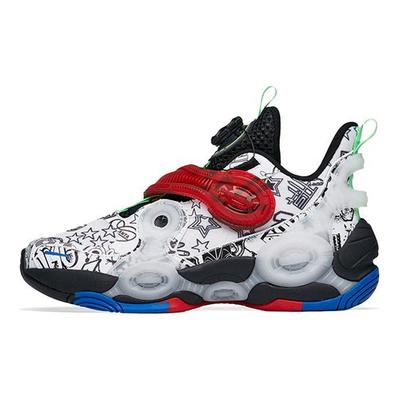 Kids Asymmetrical 2 Comfortable Durable Breathable Low-Top Basketball Shoes Kids Sneaker White Black 312231115-3