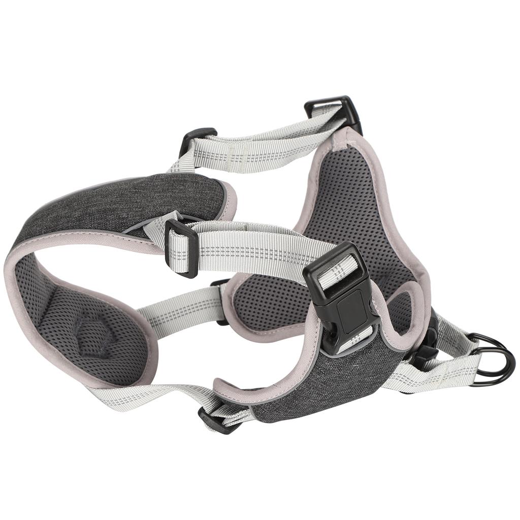 Hunde Geschirr Weste Haustier Verstellbar Anti-Verloren Reflektierende Weste für Große Mittelgroße Hunde Schwarz