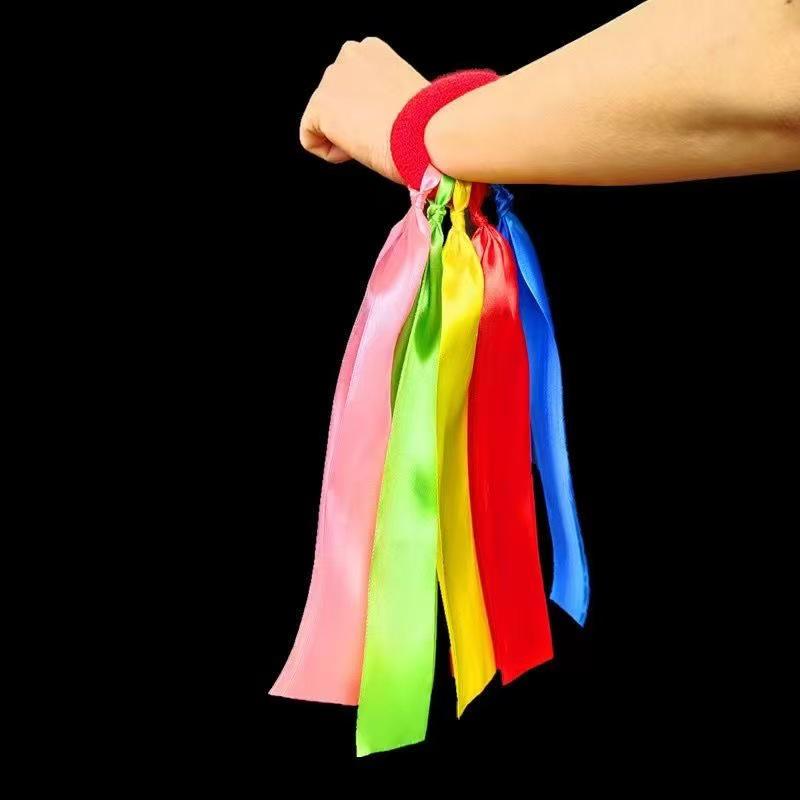 Children's High-Elasticity Wrist Ribbon with Bells for Dance Performance