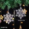 Transparent Acrylic Snowflake and Elk Christmas Tree Decorations