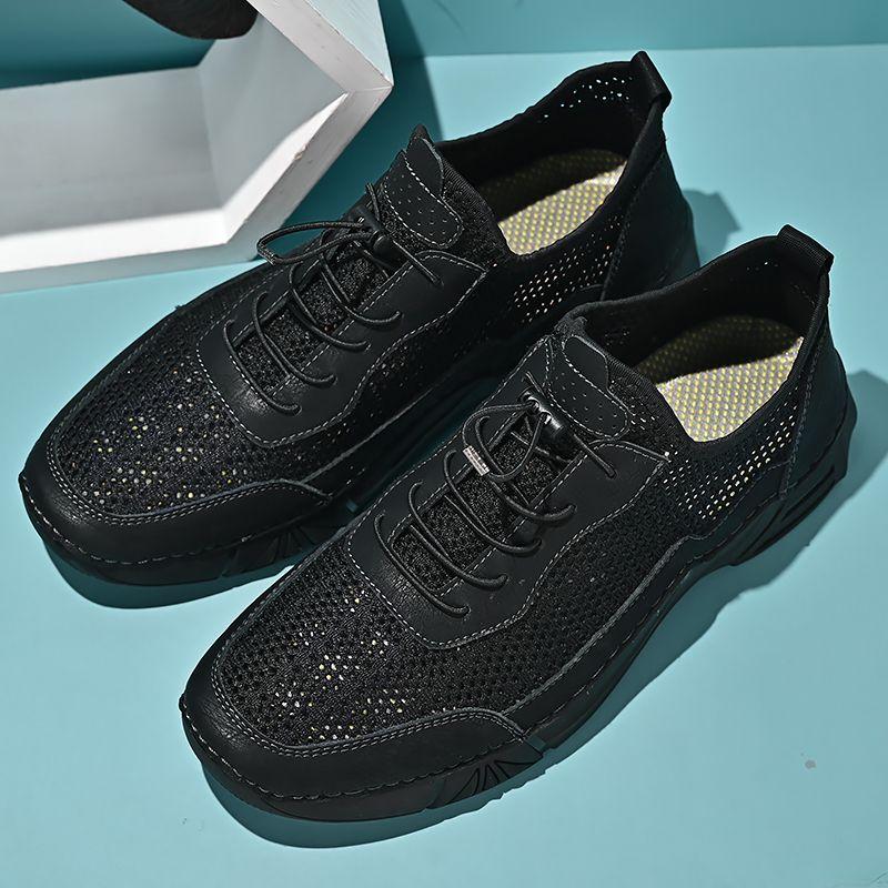 Flying Woven Sneakers Men's New Summer Breathable Mesh Shoes