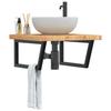 VidaXL Wall-mounted Vanity Shelf Steel and Solid Oak Wood 3302495