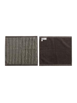 Nau Orchid Stripe Hand Towel Brown