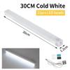 LED Motion Sensor Light Wireless Rechargeable Strip Night Light Magnetic Mount Smart Closet Cabinet Lighting