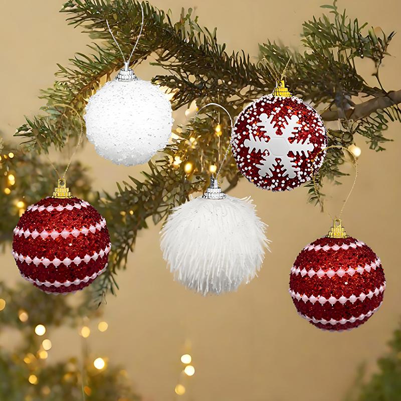 Ensemble de 16 Pièces d'Ornements de Noël Fabriqués à la Main Kit Décorations Festives pour Arbre Boule en Mousse de Noël Décorations de Fête Uniques Faites à la Main