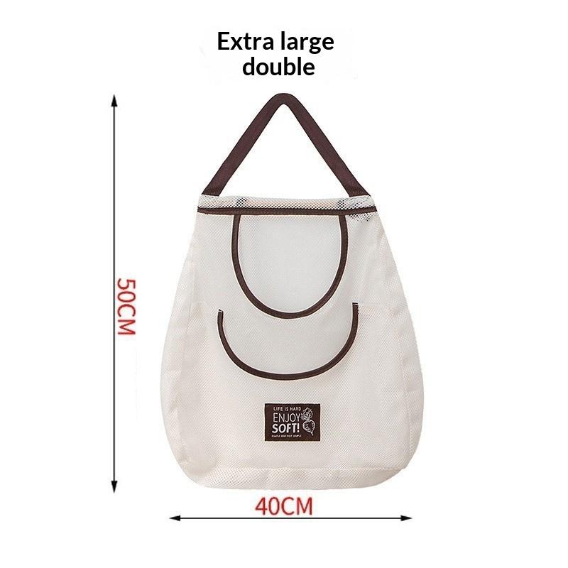 1 Stück Tragbare Hängende Netz-Aufbewahrungstasche Mehrzweck Atmungsaktiv Küche Obst und Gemüse Hängebeutel