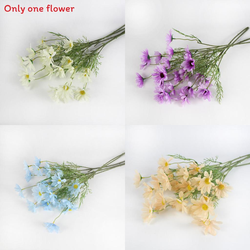 Plastic Symphyotrichum Novi Belgii Artificial Flowers 49cm Faux Floral Decor For Wedding And Outdoor Settings