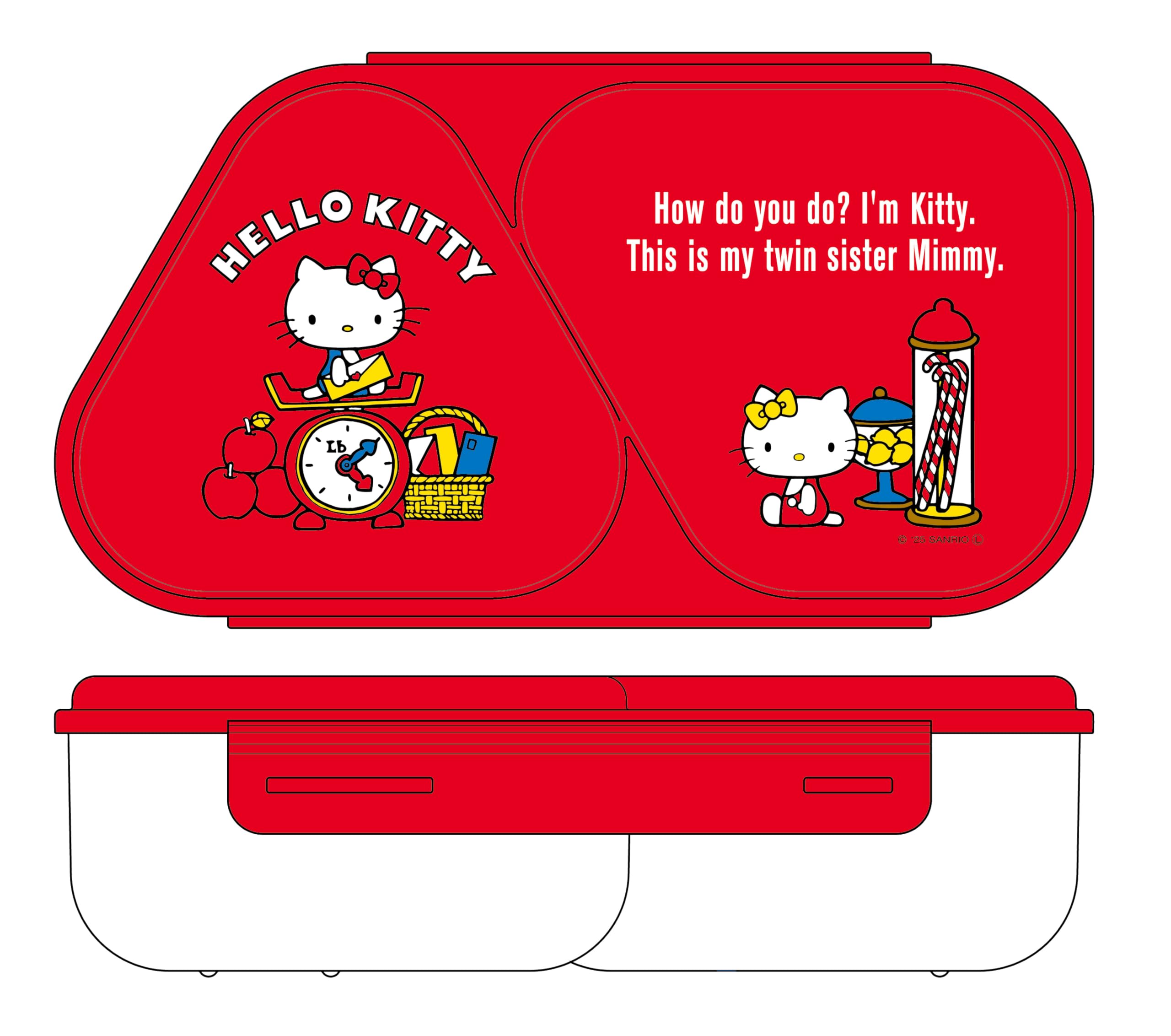 

OSK Бенто Онигири Ланч Hello Kitty KT Сделано в Микроволновый Контейнер, Кейс, 465 мл, Нет. 2, Япония, Безопасный, LS-15