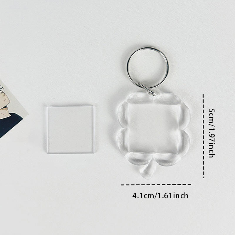 

5PCS Transparent Acrylic Pendant Keychain Pendant Can Hold Photos DIY With Various Shapes To Choose KPOP/Manga Merchandise 5PCS