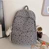 Schoolbag wholesale Korean version casual large-capacity bag women's bag 1011 spring corduroy backpack printed student schoolbag