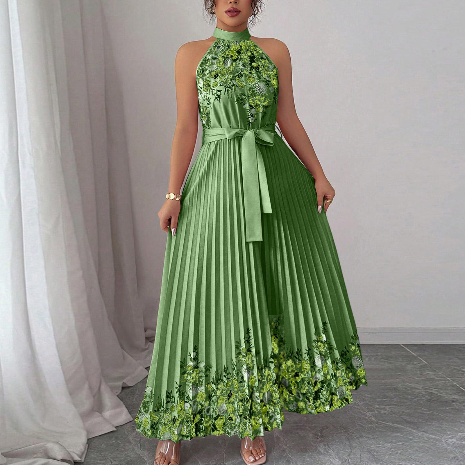 

Женское повседневное модное платье без рукавов в стиле ретро L армия зеленый