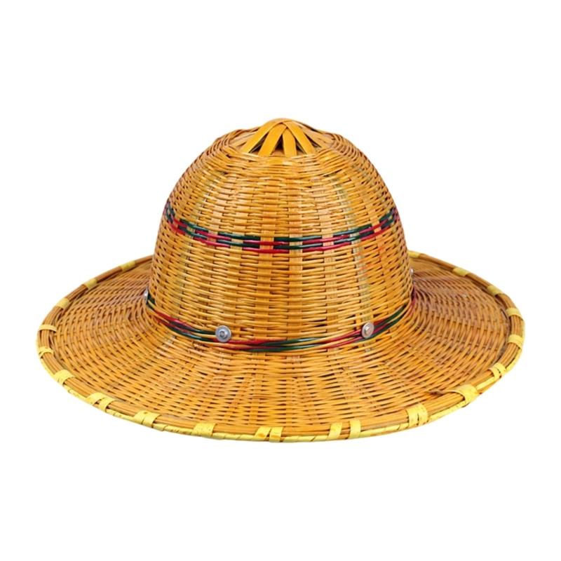 Breathable Bamboo Weave Cap For Outdoor Activities Lightweight And Friendly Unisex Design Practical Sun Protection Hat