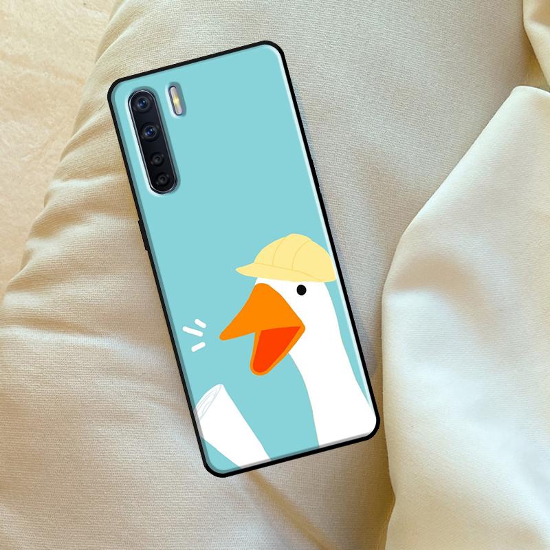 Cartoon Funny Goose Case For Oppo A6 A5 Pro A15 A57 A17 A54 A74 A94 A76 A16 A96 A40 A60 A80 A18 A38 A58 A78 A98