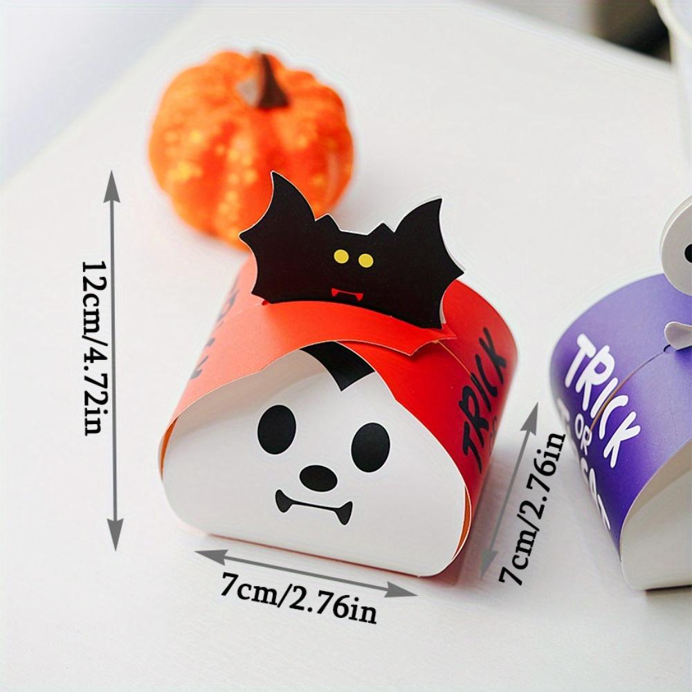 20pcs Halloween Party Favor Boxes, Paper Gift Boxes Folden Gift Wrapping Box Storage Box Display Box for Trick or Treat Goodie Bags Halloween Party