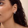 Geometric Zircon Waterproof Stud Earrings for Women High Quality Stainless Steel Non-Irritating Jewelry for Club Wear