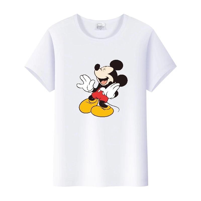 Funny Cartoon Tshirt Top Summer Blouses Short Sleeve T-shirt White Tee Mickey Mouse Graphic Clothes Gift Unisex