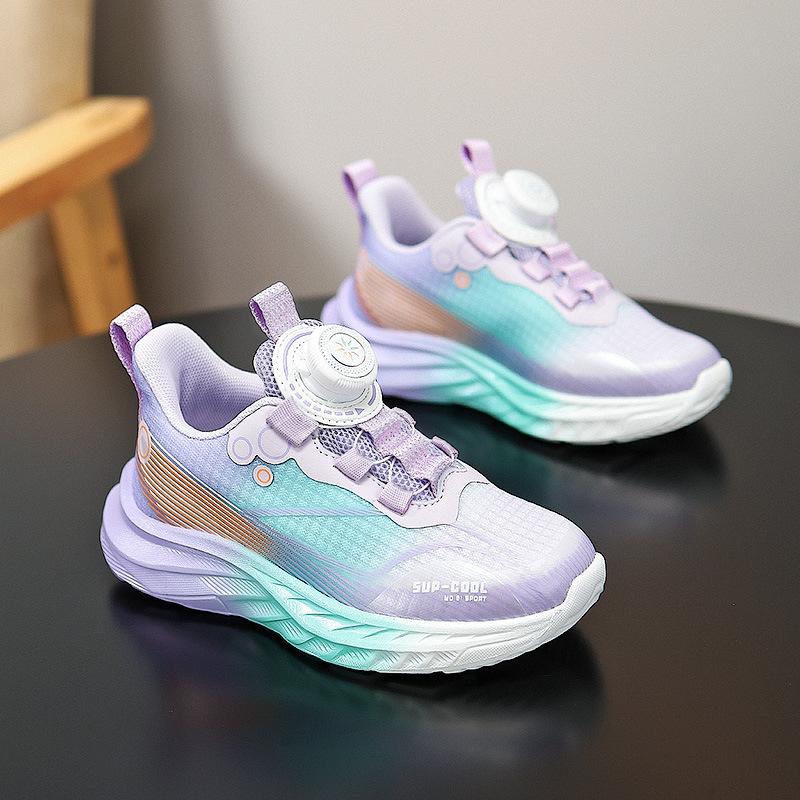 

Весна-лето 2025 новая детская повседневная спортивная обувь для мальчиков и детей старшего возраста, модные кроссовки для бега для студентов с вращающейся пряжкой, детская обувь 40