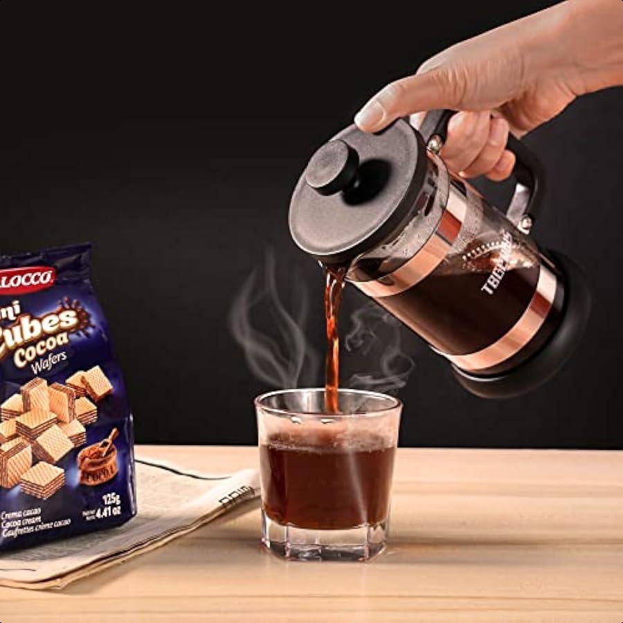 French Press Coffee Maker 21 Oz Cold Brew Heat Resistant Thickened Borosilicate Coffee Pot Coffee Presses 600 Ml Tea and Frothe