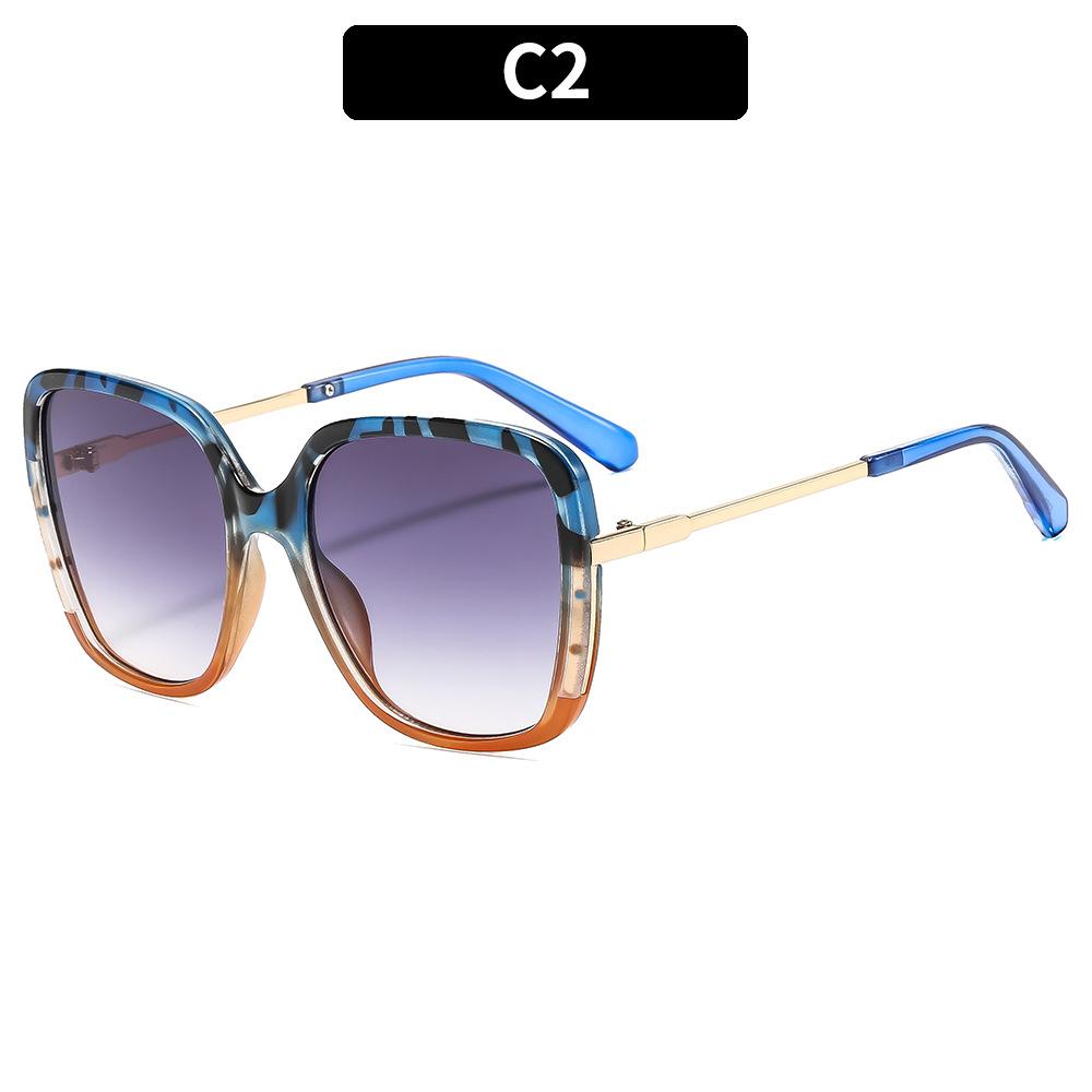 

2025 New Retro Metal Oversized Frame Sunglasses Fashion Vintage Sun Glasses for Vacation Trips Driving 100% UV Protection as pictures