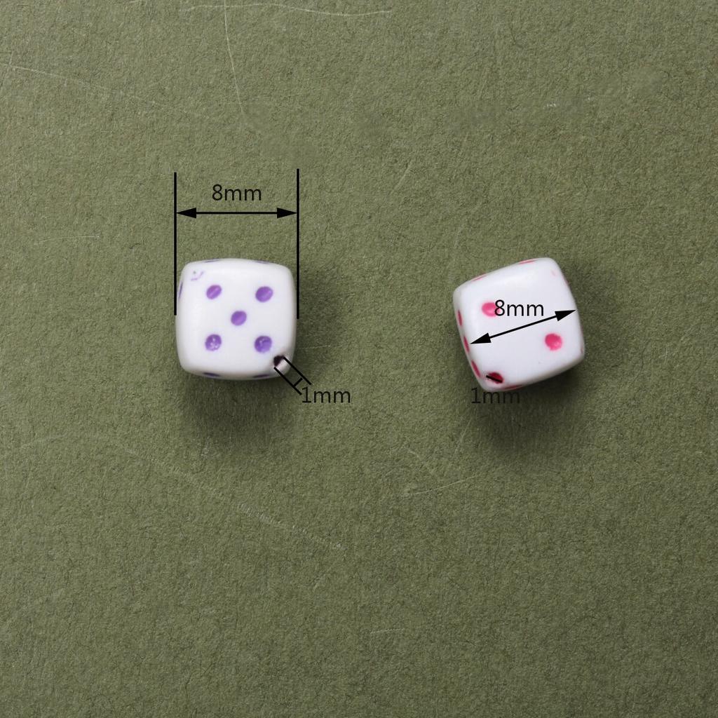 8mm 30Pcs Acryl Würfel Perle Platz DIY Spacer Perle Für Schmuck Machen Halskette Armband Zubehör