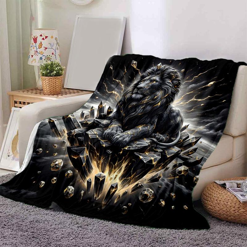 

1pc Electric Storm Dragon Cartoon Blanket Seasonal Home Decor Gift for Fans, Soft Throw Blanket for Couch, Living Room .K038 80x120cm