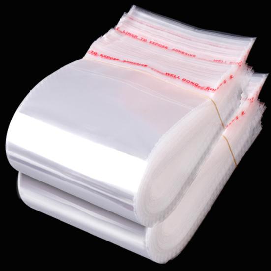 100 bucăți pungi de ambalare adezive rezistente la pete, flexibile, din plastic transparent, pungi de ambalare pentru bijuterii, consumabile de uz casnic