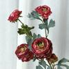 Simulation flower 6 heads roasted side dew lotus European home decoration fake flower wedding arrangement flower photography props