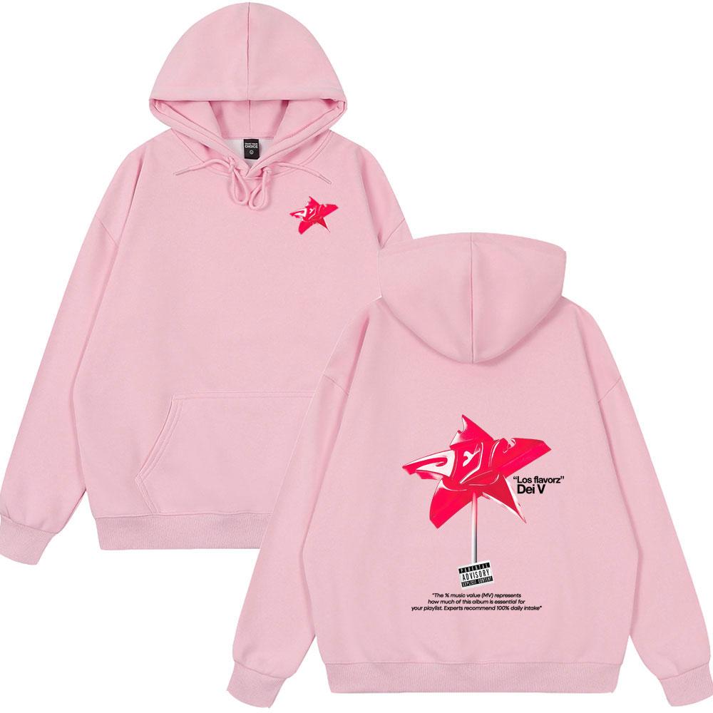 Rapper Dei V Los Flavorz Album Tour 2025 Merch Hoodie Herren Hohe Qualität Mode Hip Hop Langarm Sweatshirt Hip Hop Streetwear