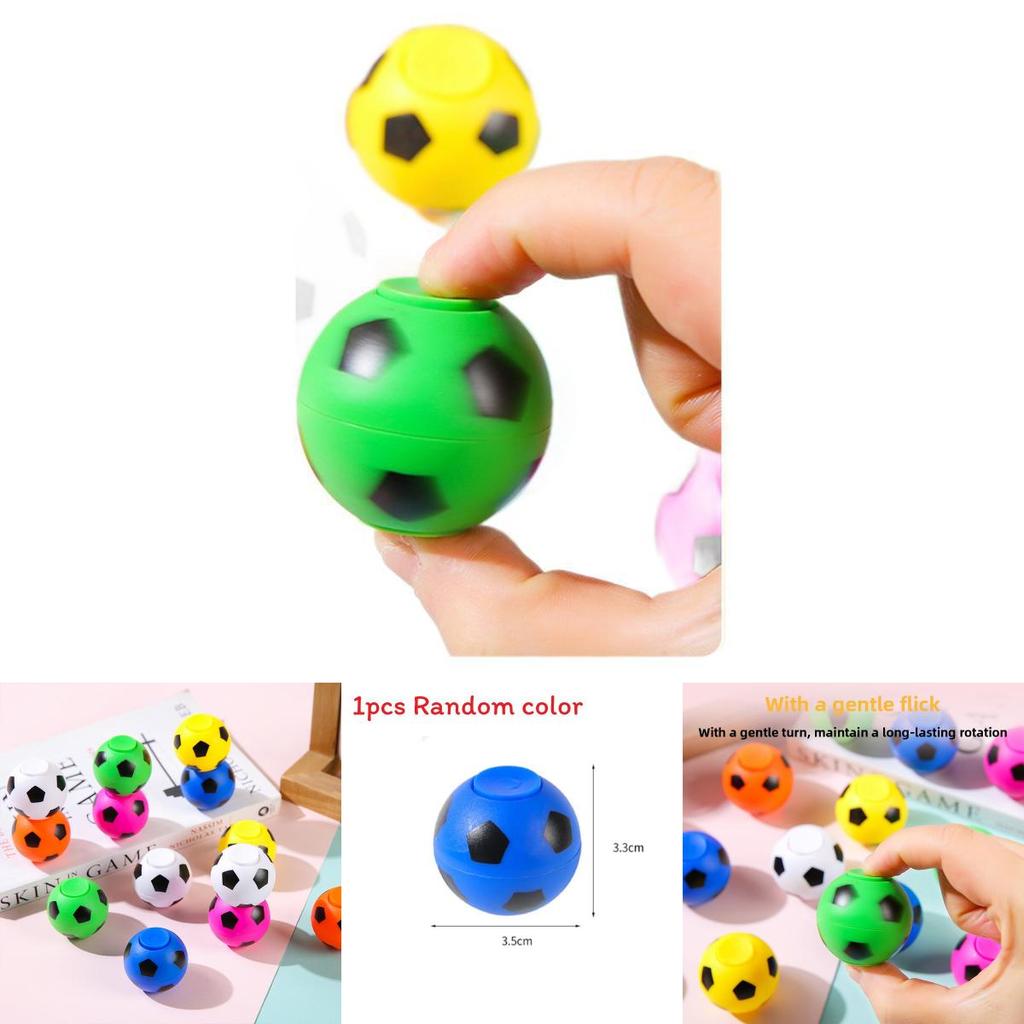 Creative Multi-color Soccer Shaped Plastic Gyro Children Toy For Young Children