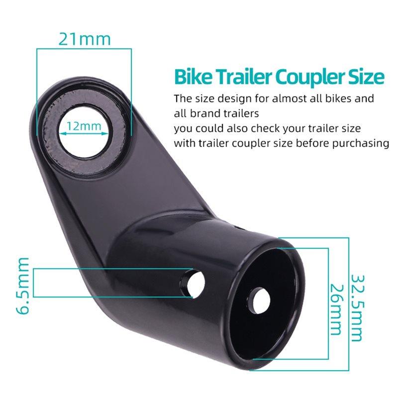 Premium-Universal Bike Trailer Hitch Coupler Stainless Steel Bicycle Trailer Hitch Bike Trailer Coupler With Locking Pin
