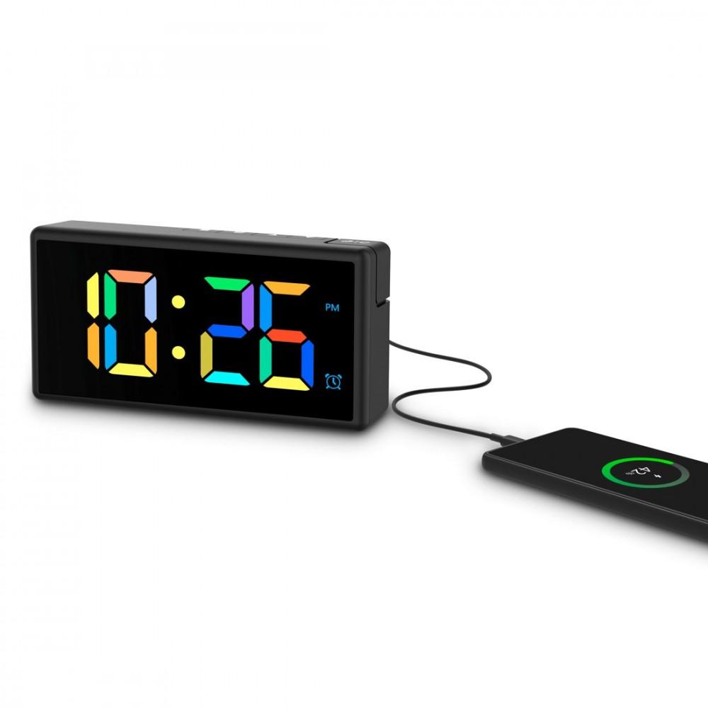 ibiza digital alarm clock black