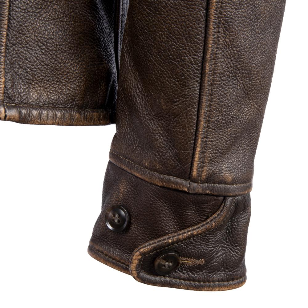 1930 Vintage Yellow Brown Genuine Cow Men Leather Jacket Men's Coat Biker Jacket Slim Fit Spring Autumn