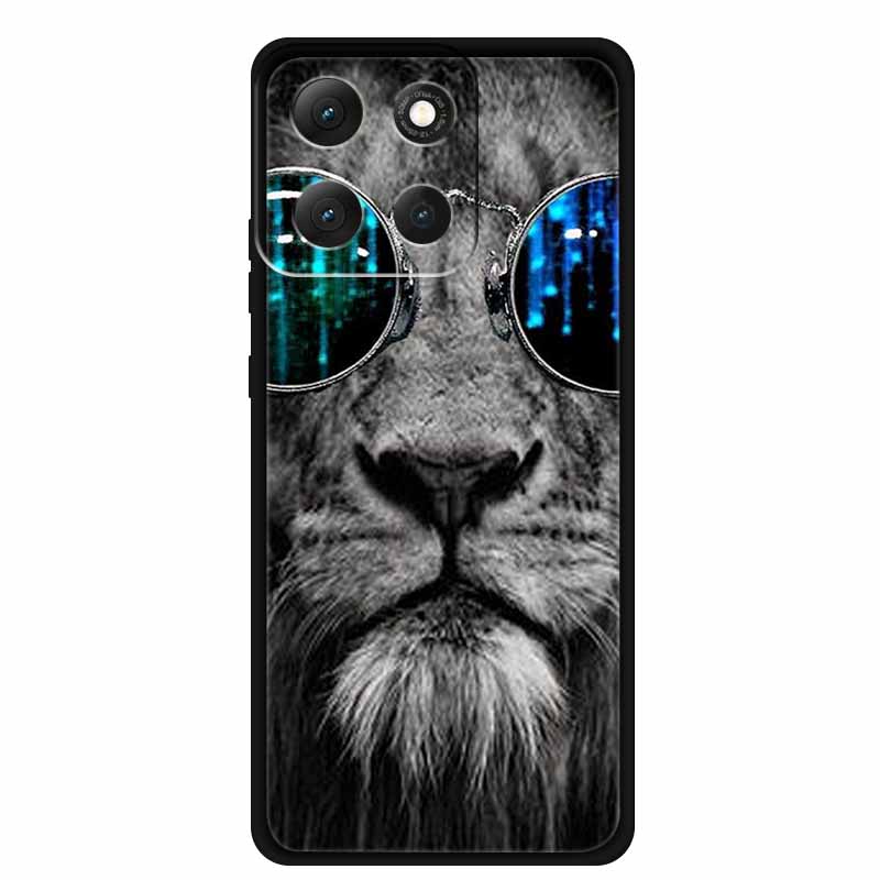 Für Motorola Moto G86 Power 5G Hülle G 86 Power Weiche TPU Silikon Rückseitenabdeckungen Für Moto G86 Power Tiere Bemalt Tiger Löwe Coque